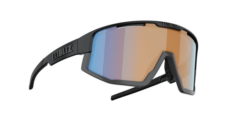 Bliz Fusion Small Matte Black Linsefarge: Korall/oransje speilblå