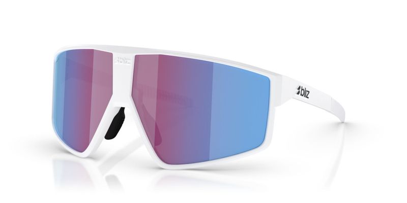 Bliz P002 Matte White Linsefarge: Korall/oransje speilblå
