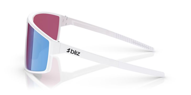 Bliz P002 Matte White Linsefarge: Rosa/fiolett speilblå