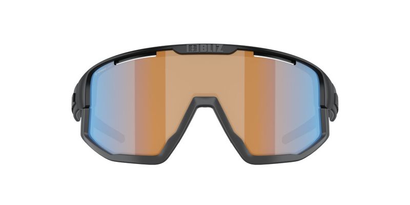 Bliz Fusion Small Matte Black Linsefarge: Korall/oransje speilblå