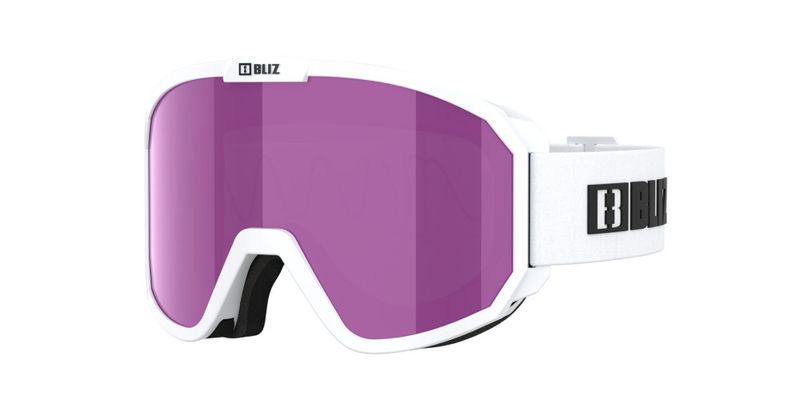Bliz Rave JR Farge : Matt hvit med svart logo, Brown Pink