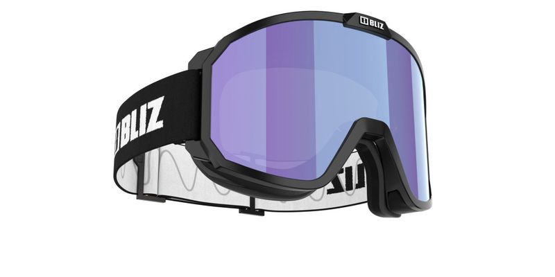 Bliz Rave JR Farge : Black - White Logo, Light Orange/Blue